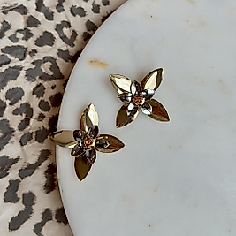 İri Renkli Çiçek Küpe