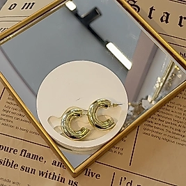 Kalın Gold Halka Küpe