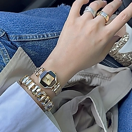 Kristal Ayna Model Gold Saat