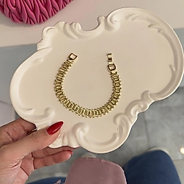 Hasır Çelik Bileklik(14Ayar Renginde)