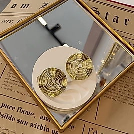 Yuvarlak Tel Gold Küpe